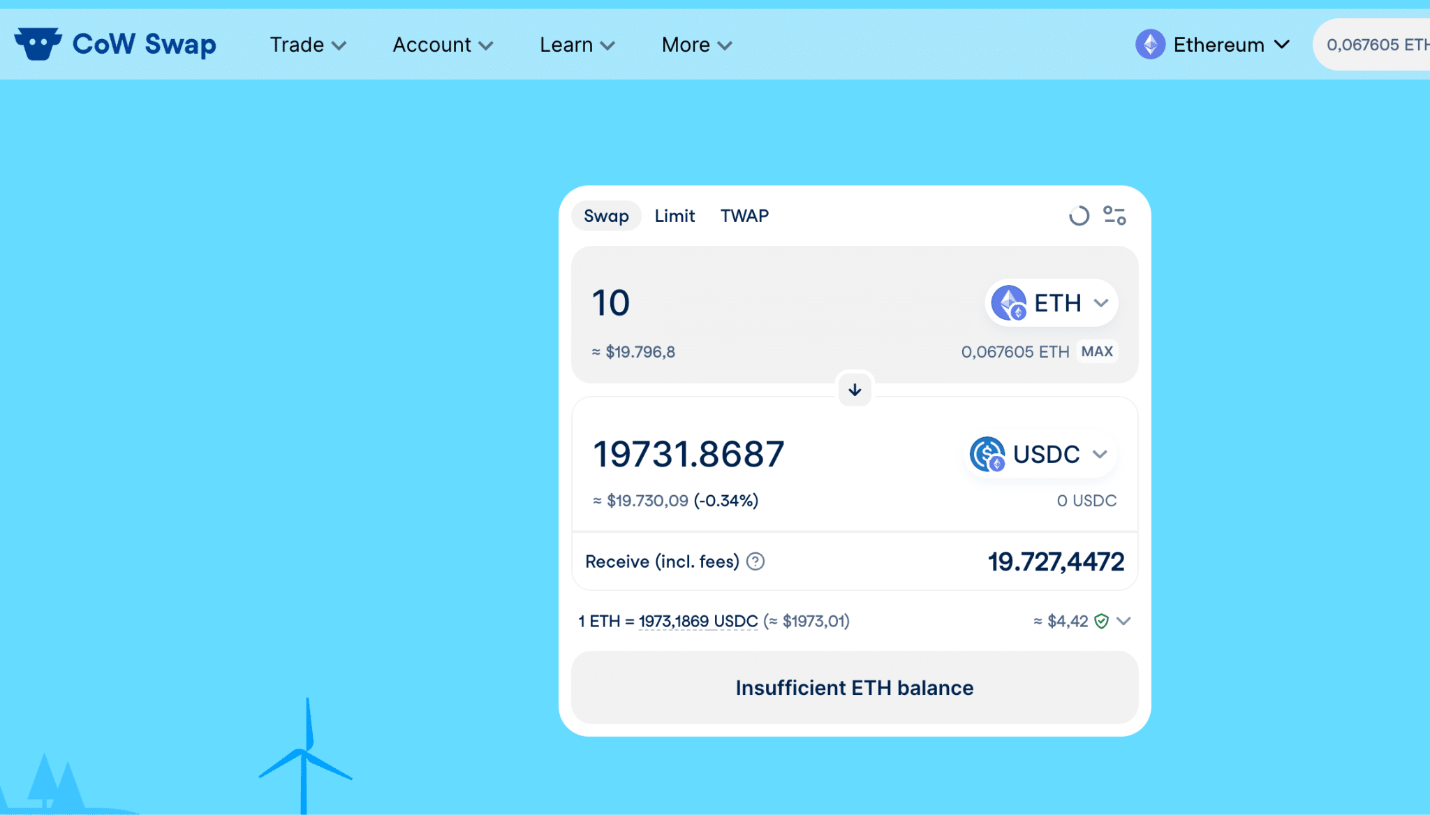 Swap ETH/USDC