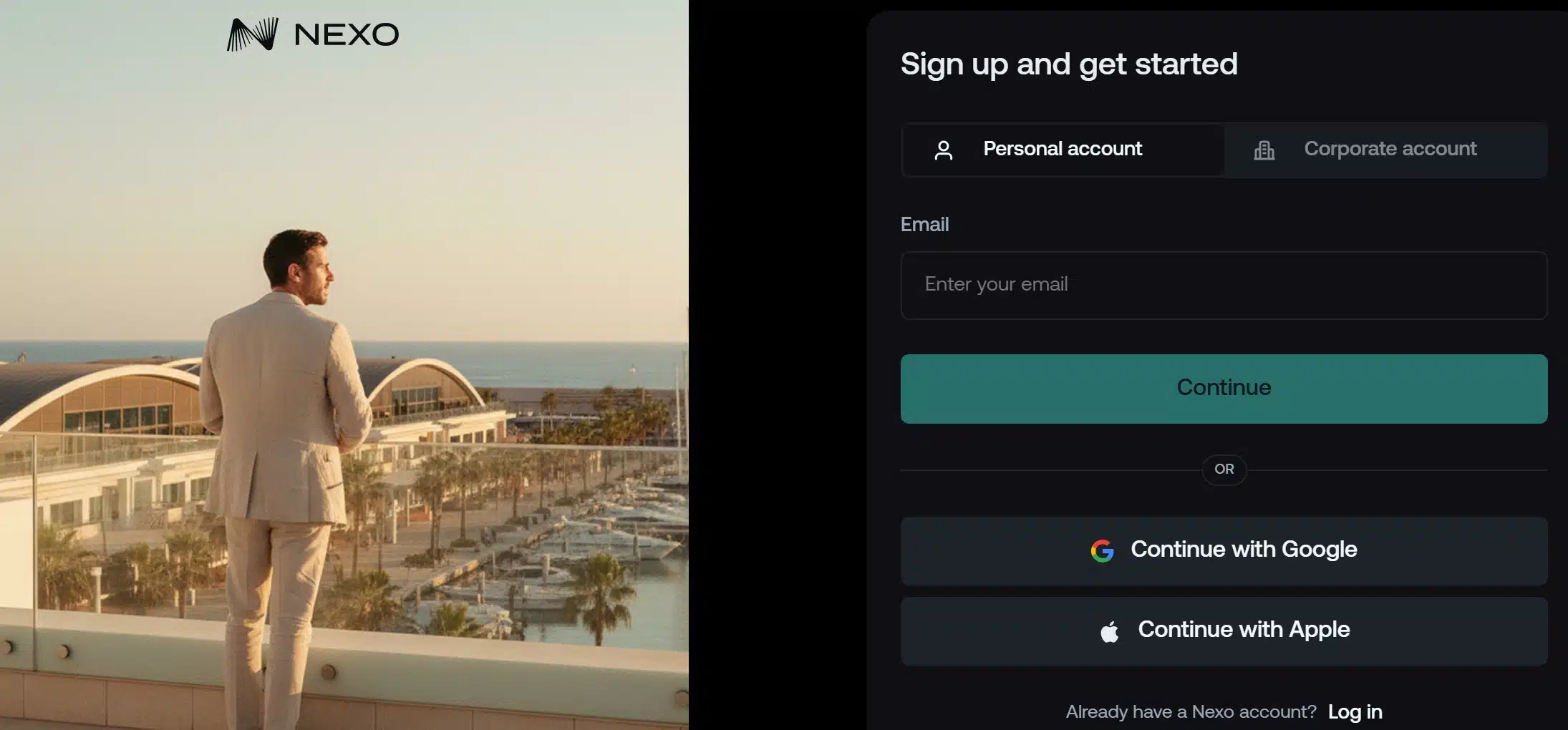 Nexo - Registrazione ed apertura account