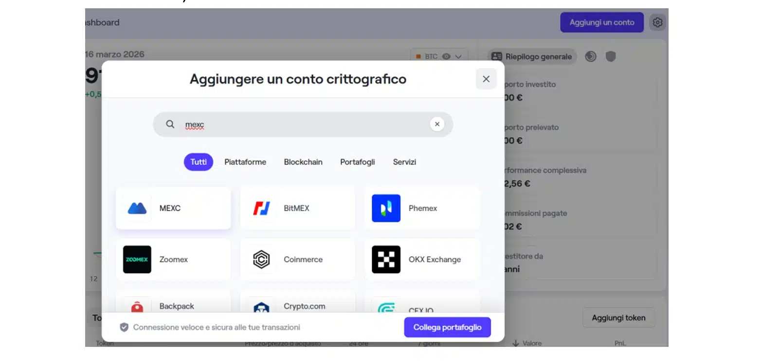 Ancoraggio piattaforme e servizi su Waltio