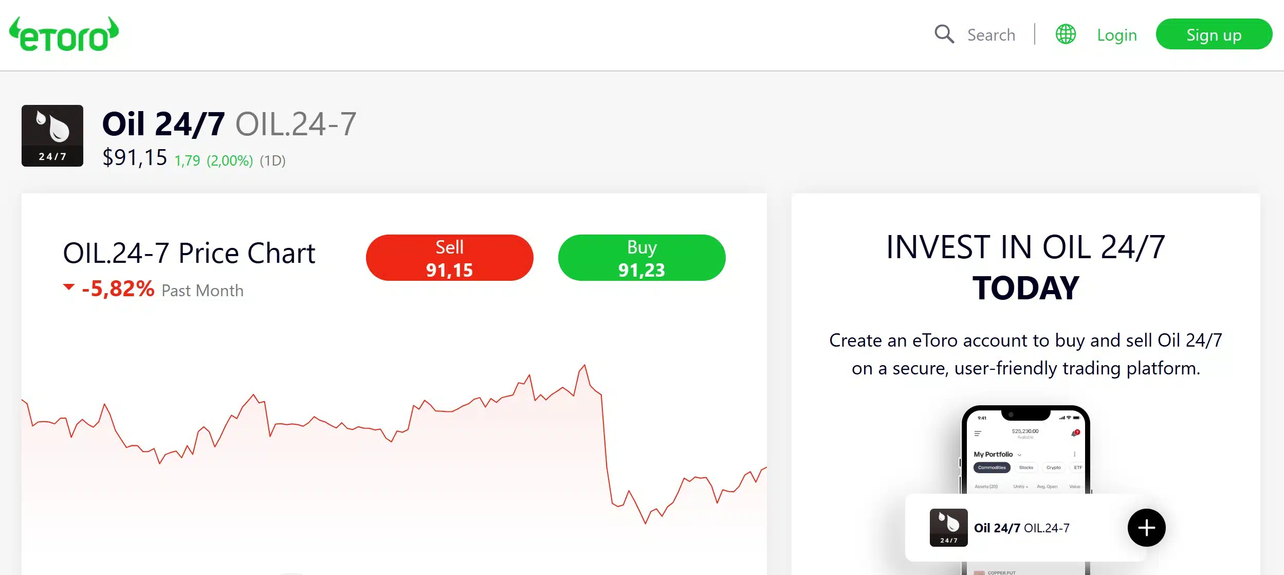 eToro - migliori piattaforme per investire in petrolio