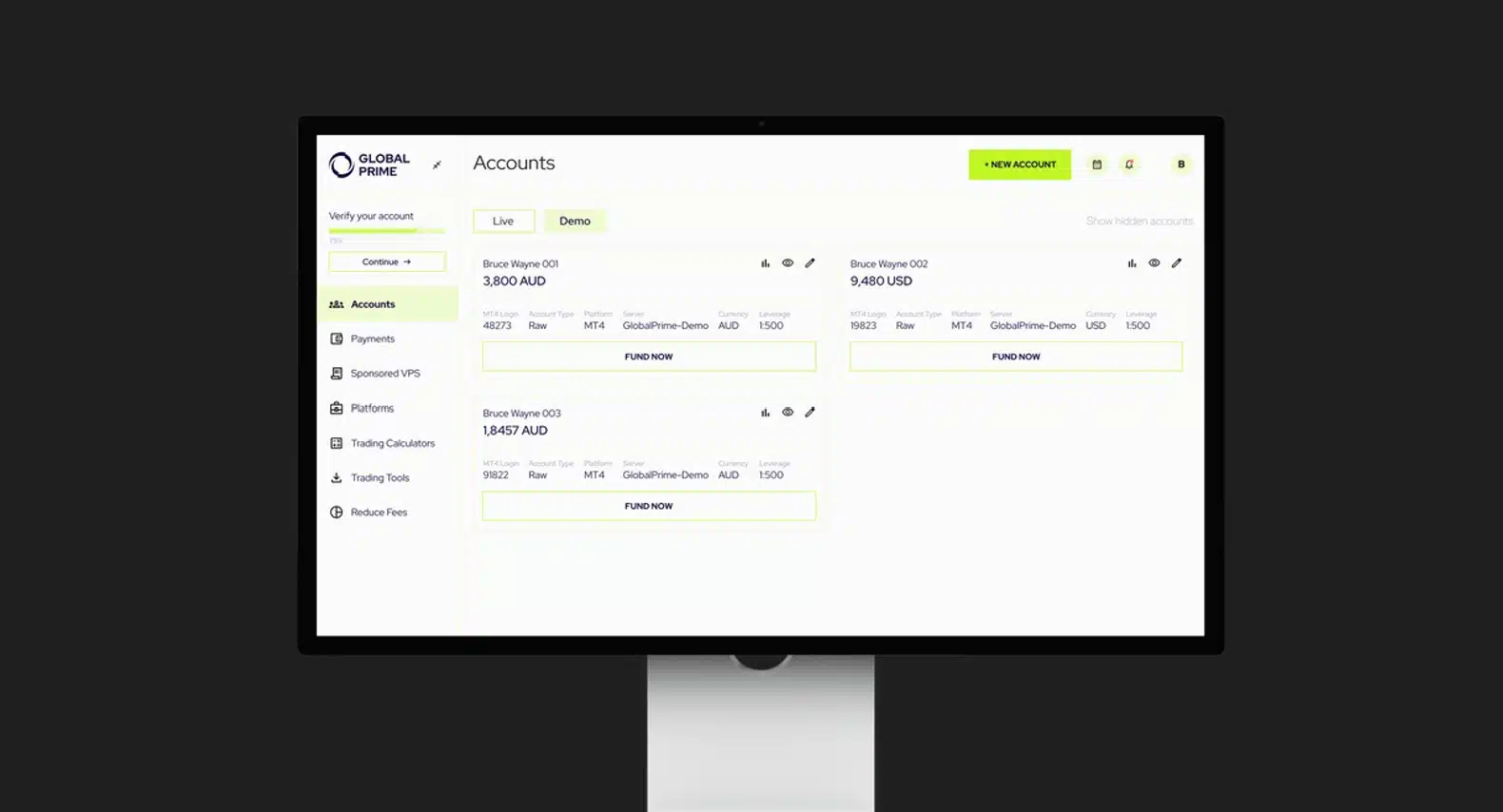 Global Prime Demo Account