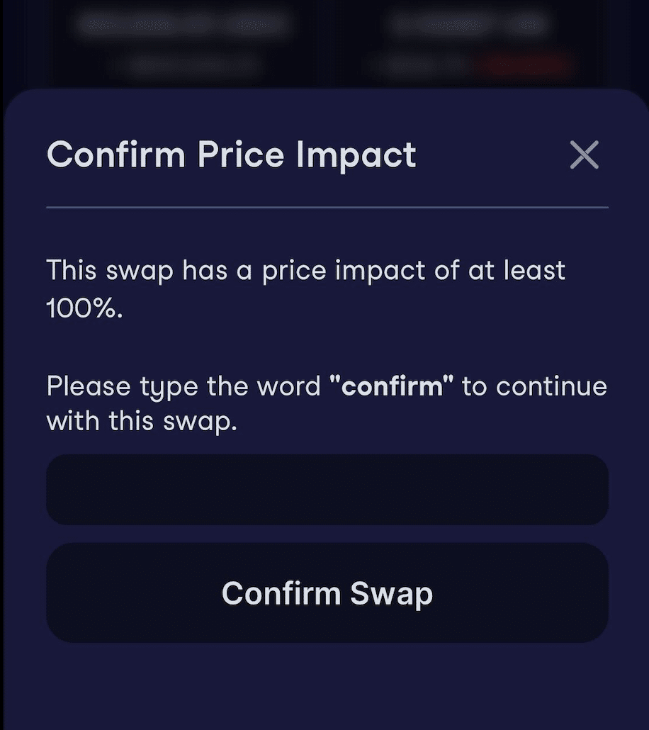 Warning CoW Swap