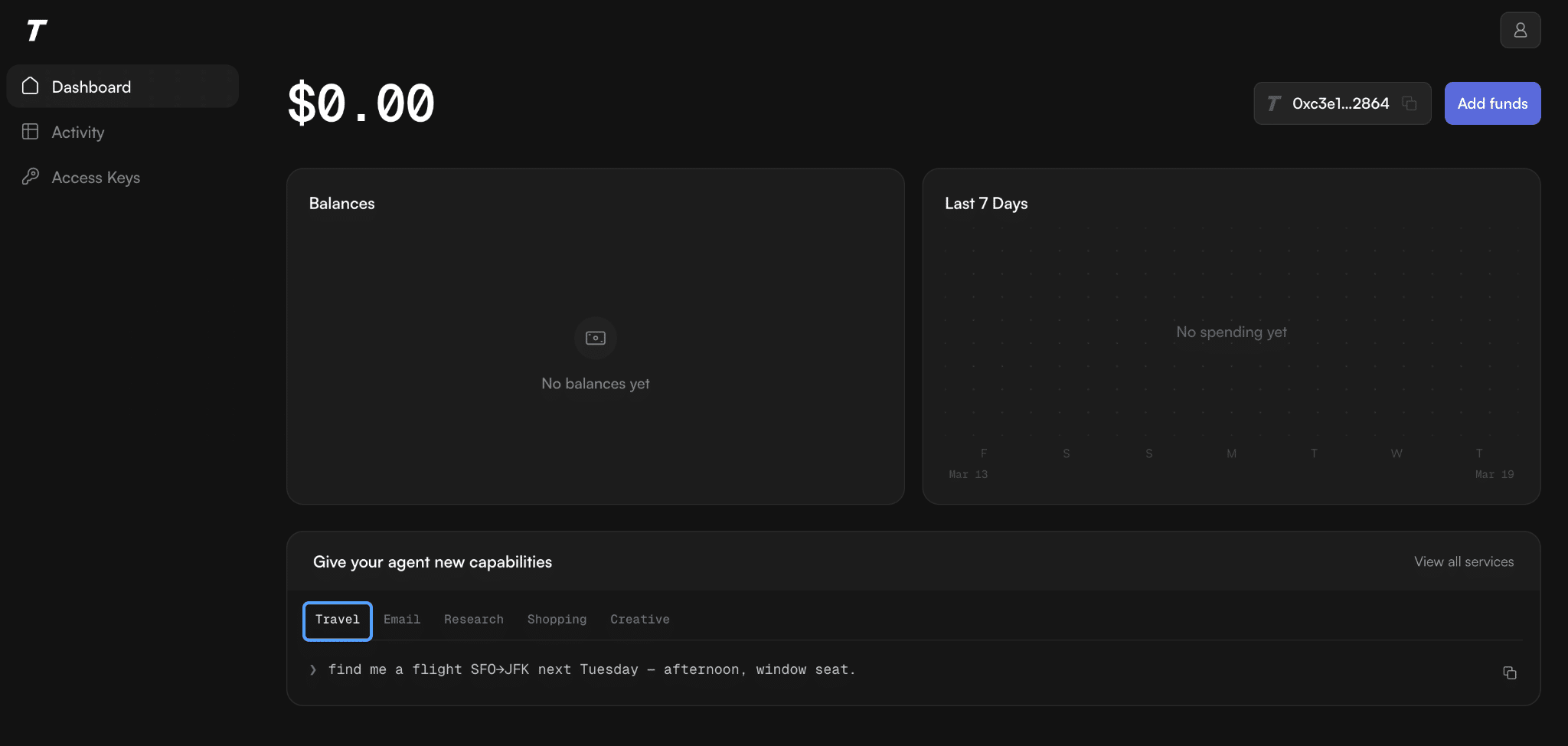 Tempo wallet