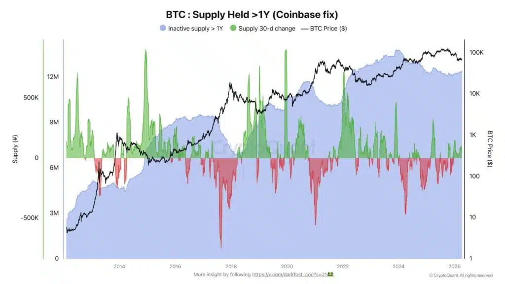 Bitcoin supply più anziana di un anno