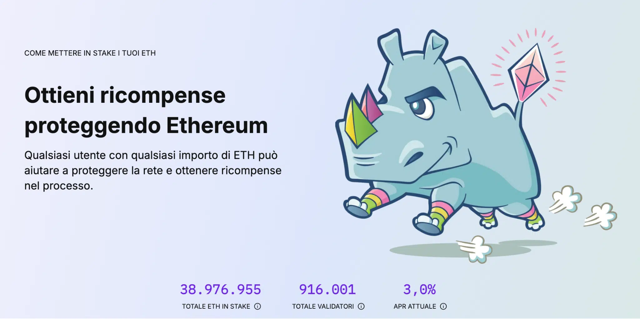 Ethereum staking rendimento PoS