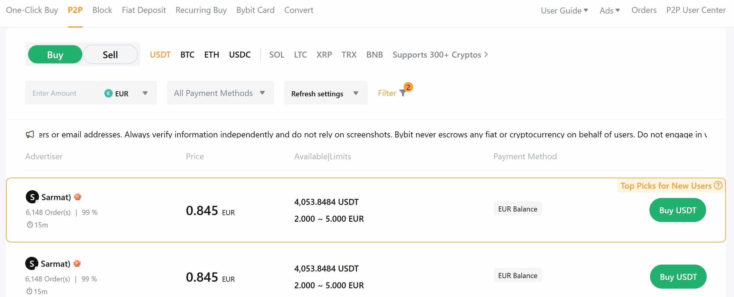 Bybit P2P Trading