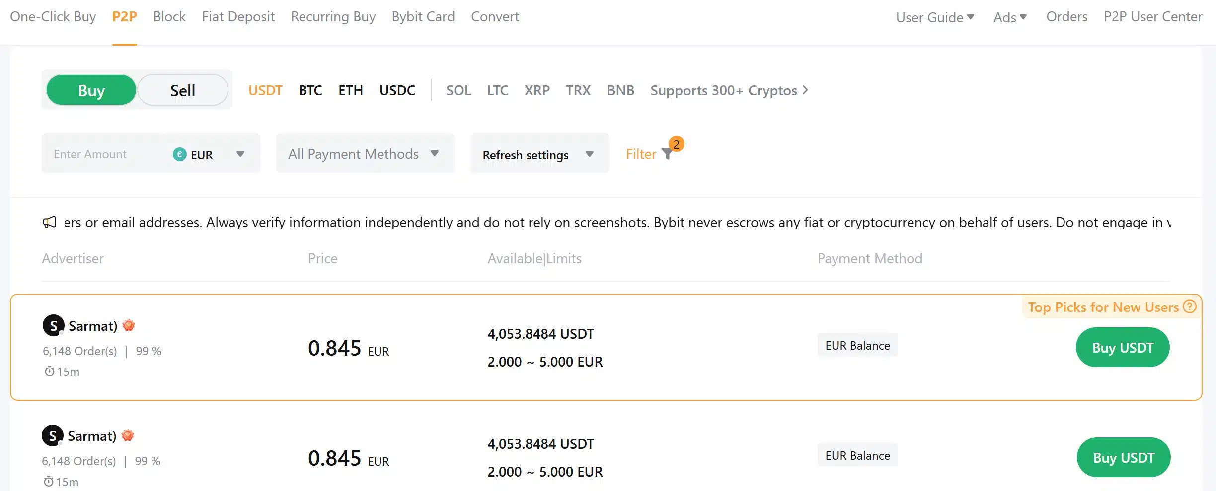 Bybit P2P Trading