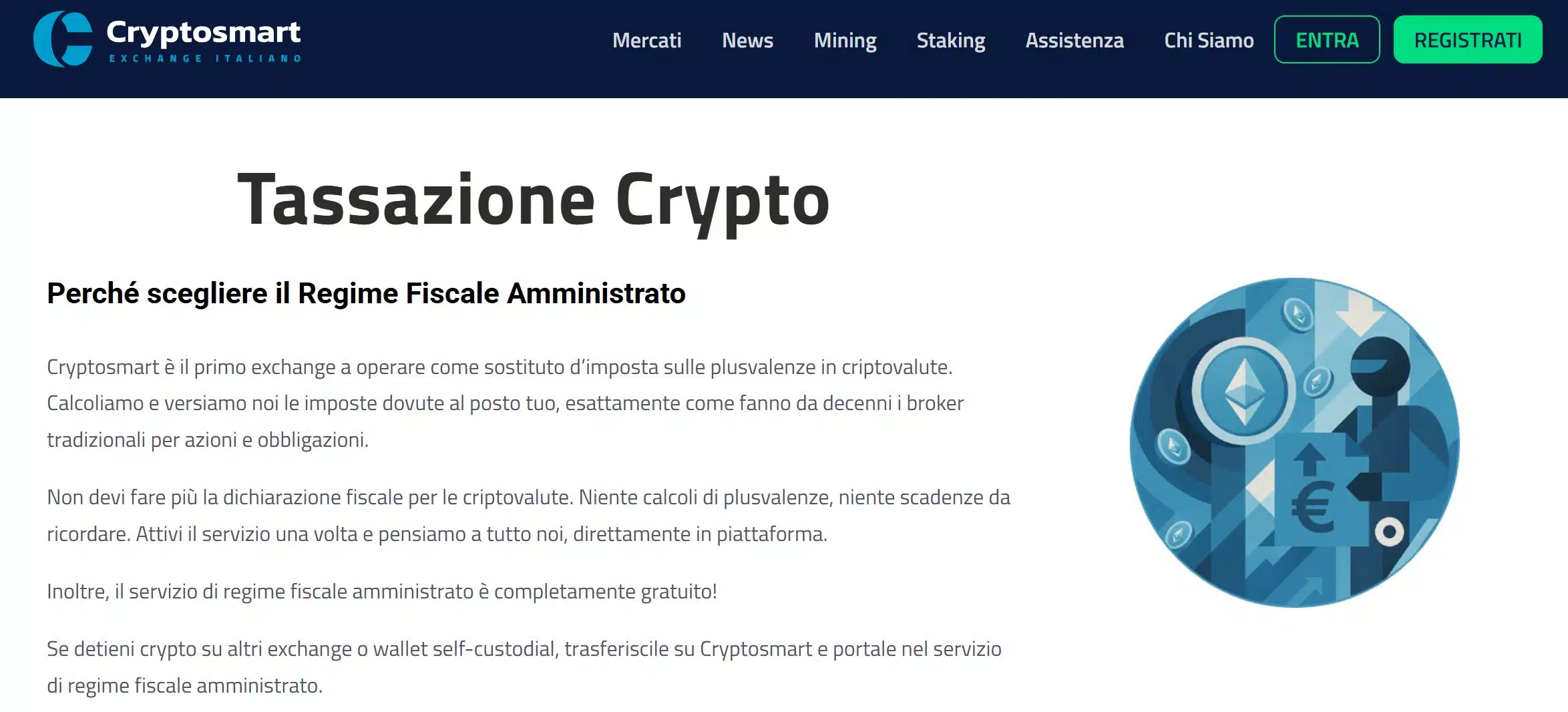Cryptosmart: tassazione crypto - regime amministrato