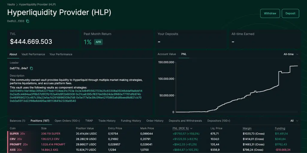 vault rendimento controparte utenti
