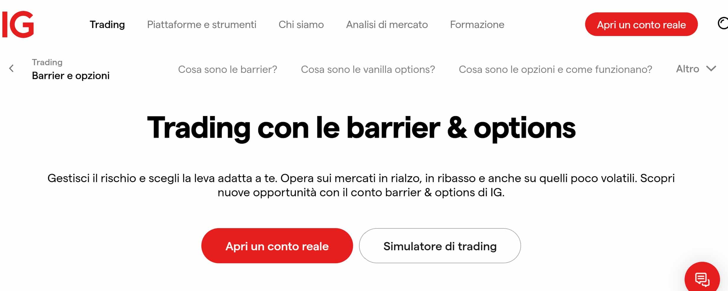 IG tra le migliori piattaforme per investire in opzioni