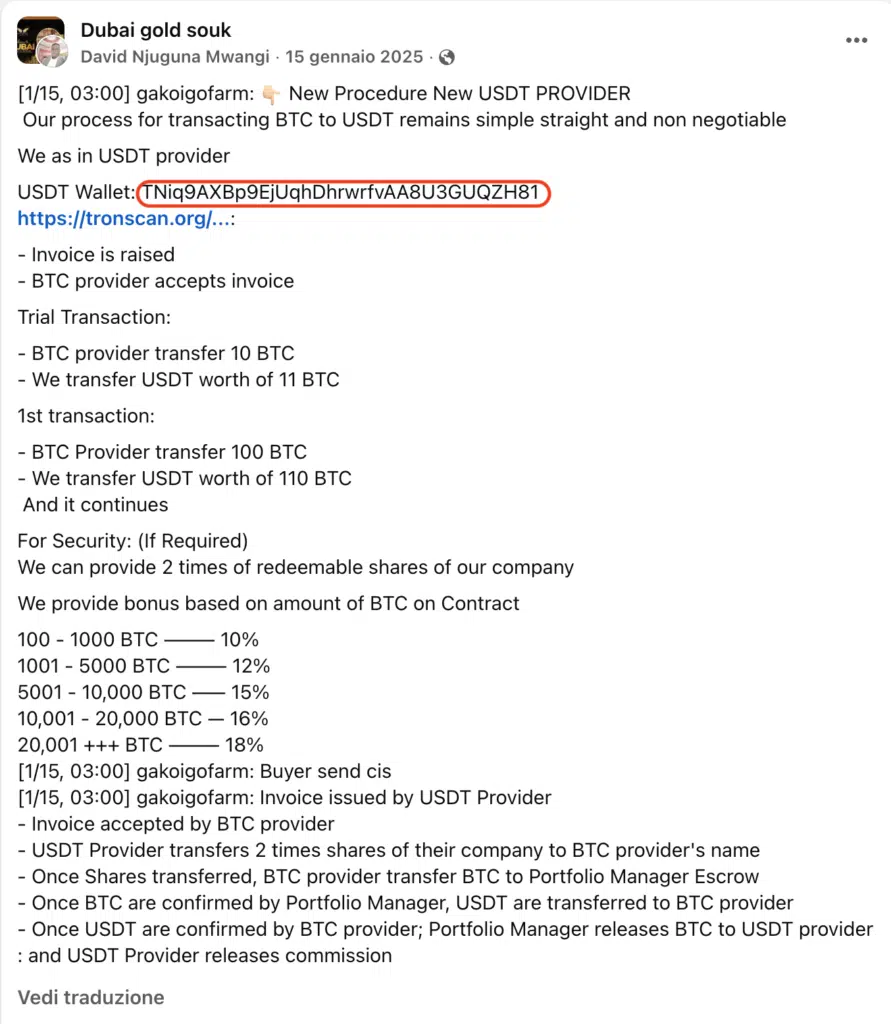 post facebook sequestro