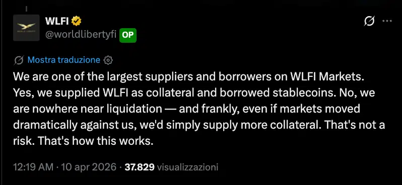 Risposta progetto WLFI