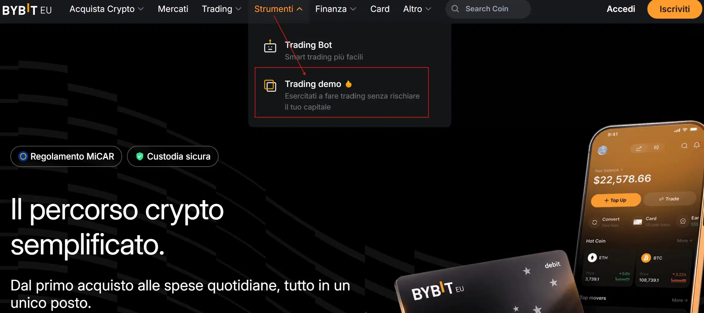 Trading Demo su Bybit