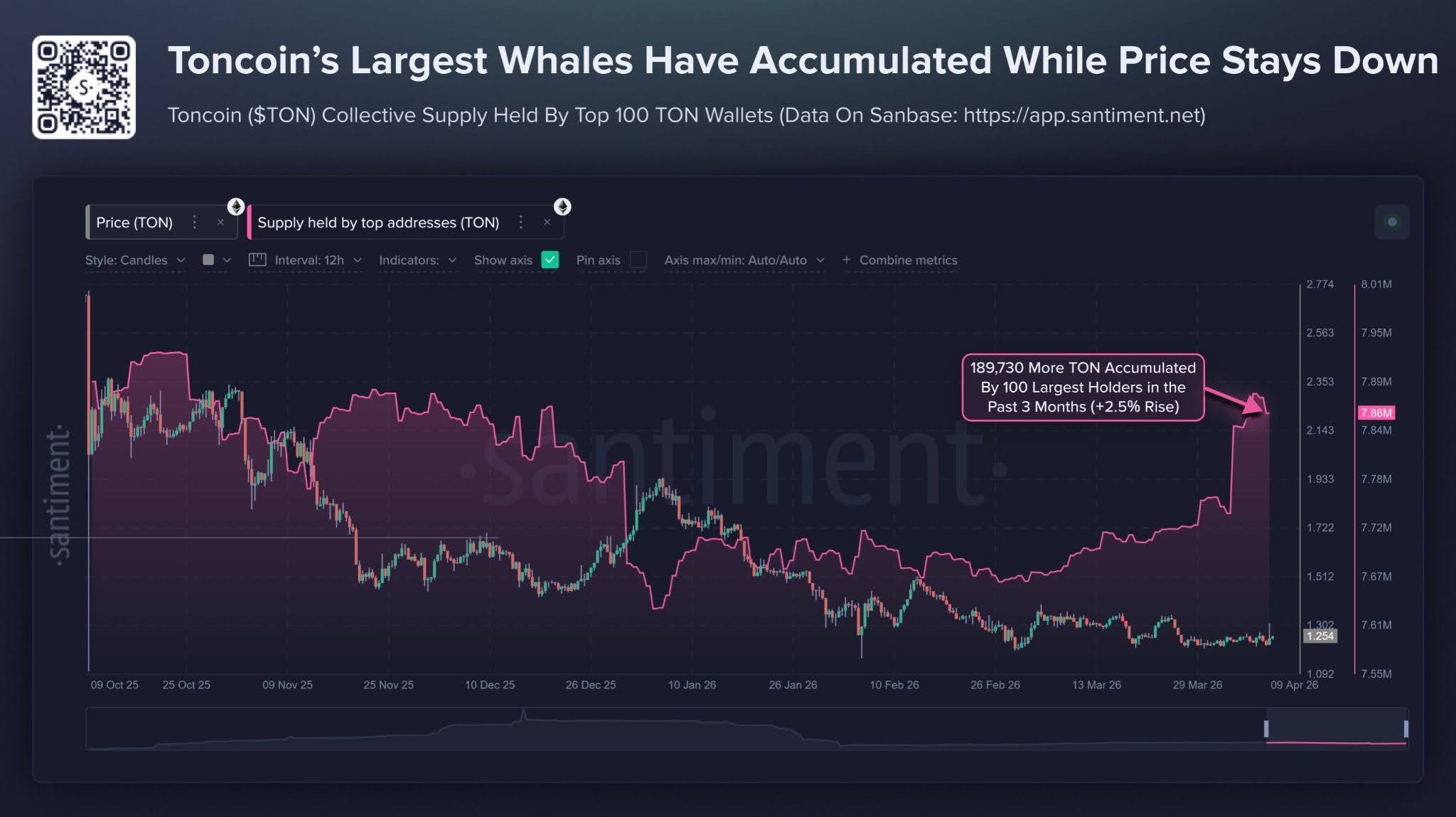 Top 100 Whale accumulano crypto TON