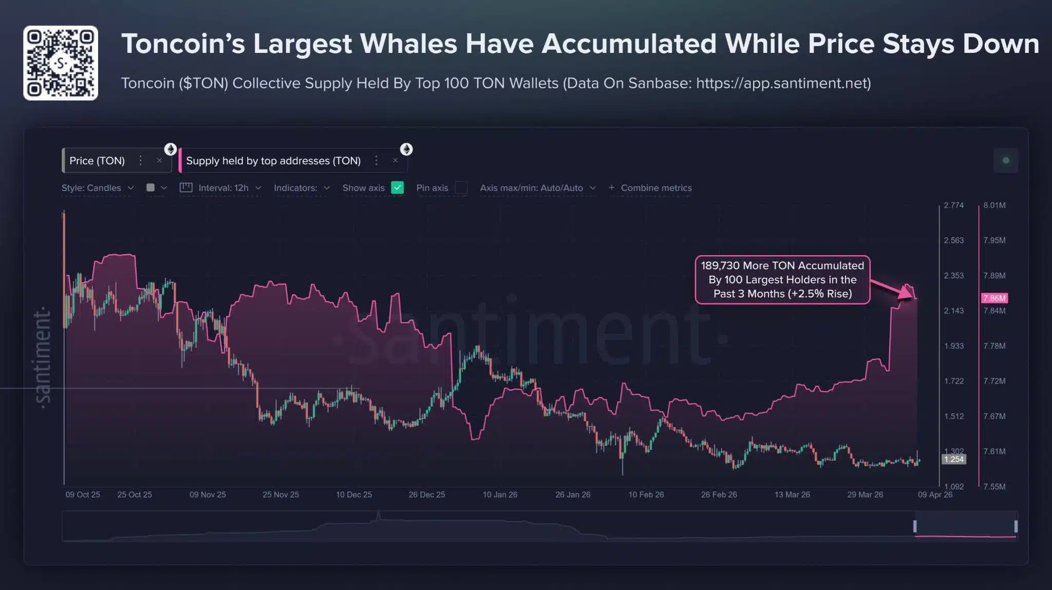Top 100 Whale accumulano crypto TON