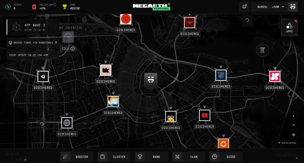 Terminal MegaETH airdrop dashboard