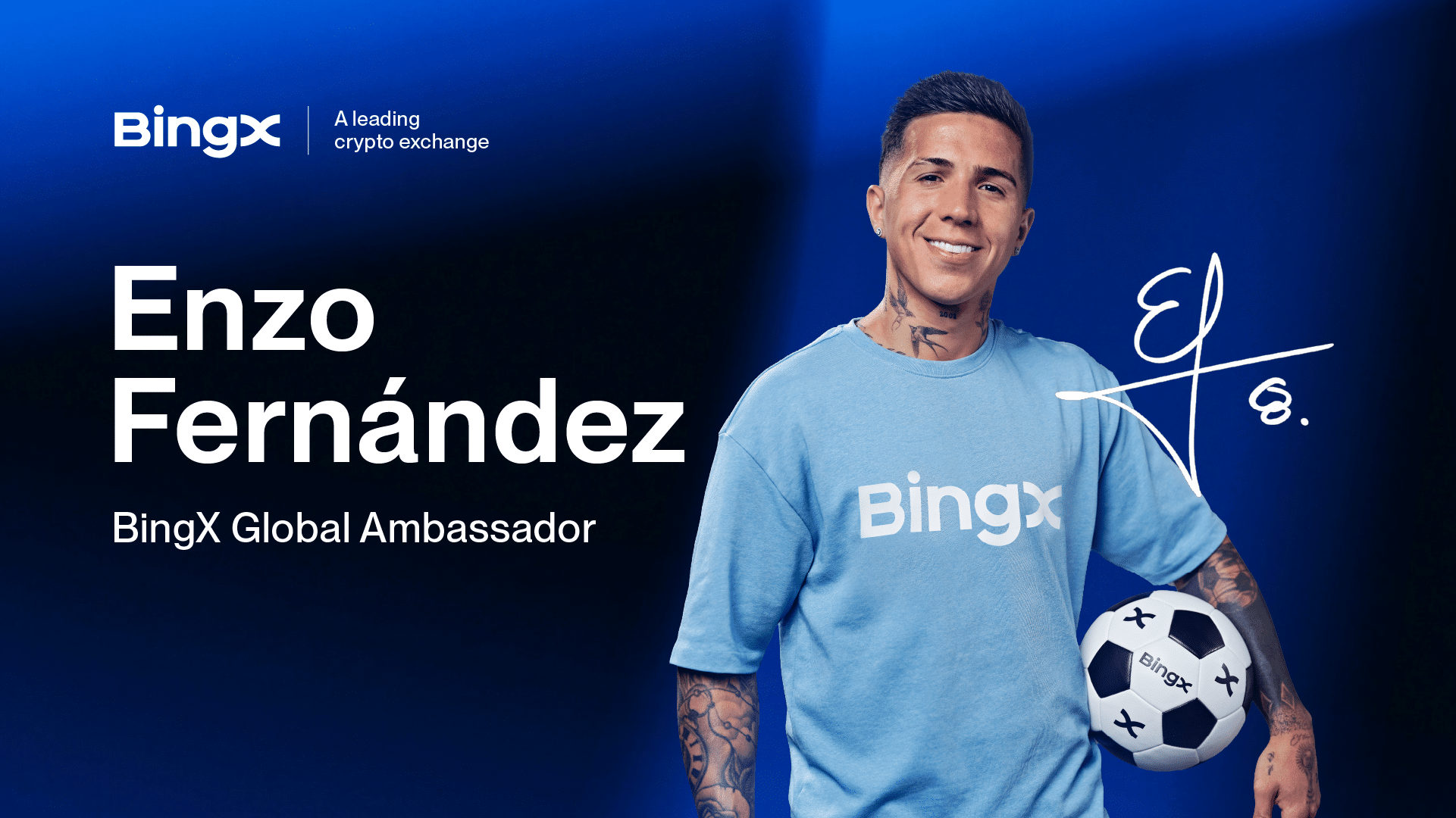 BingX nomina Enzo Fernández global ambassador: il calcio entra nella strategia sportiva dell'exchange