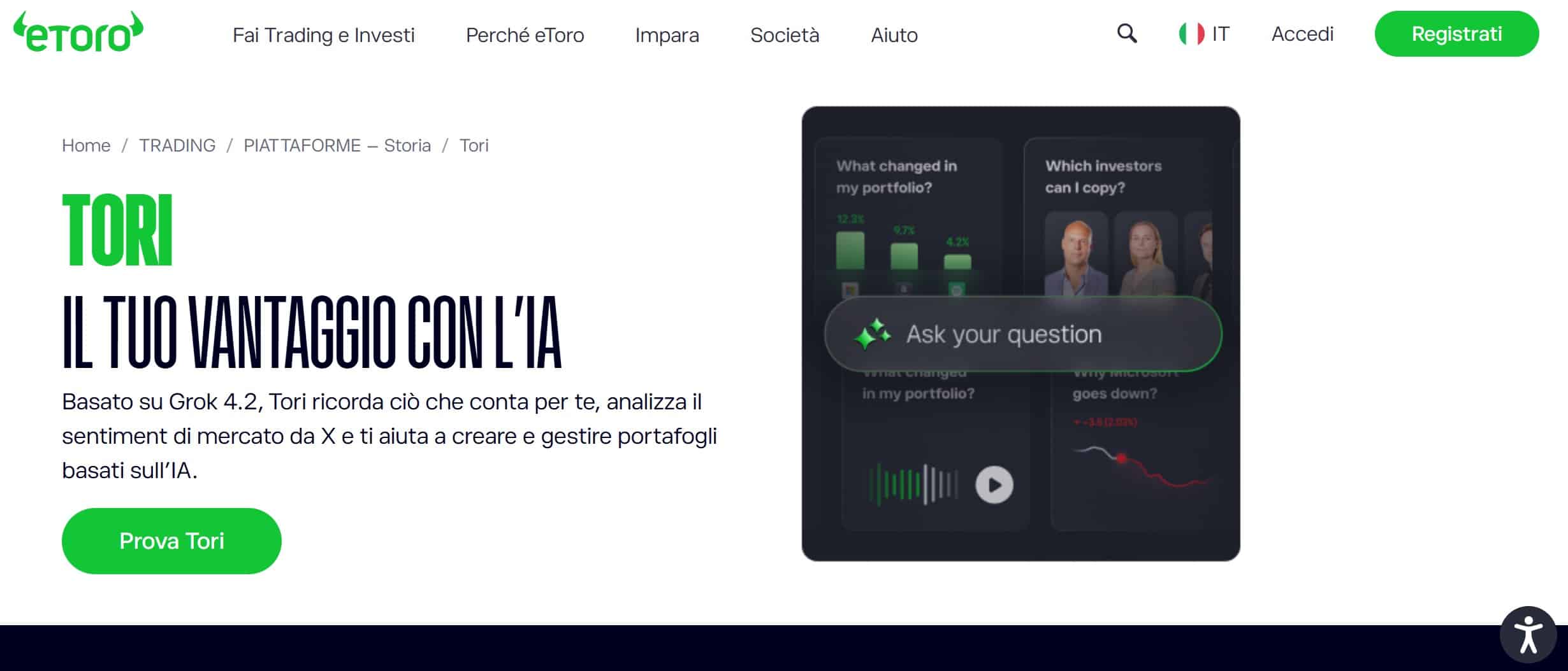 Piattaforme trading crypto AI - eToro