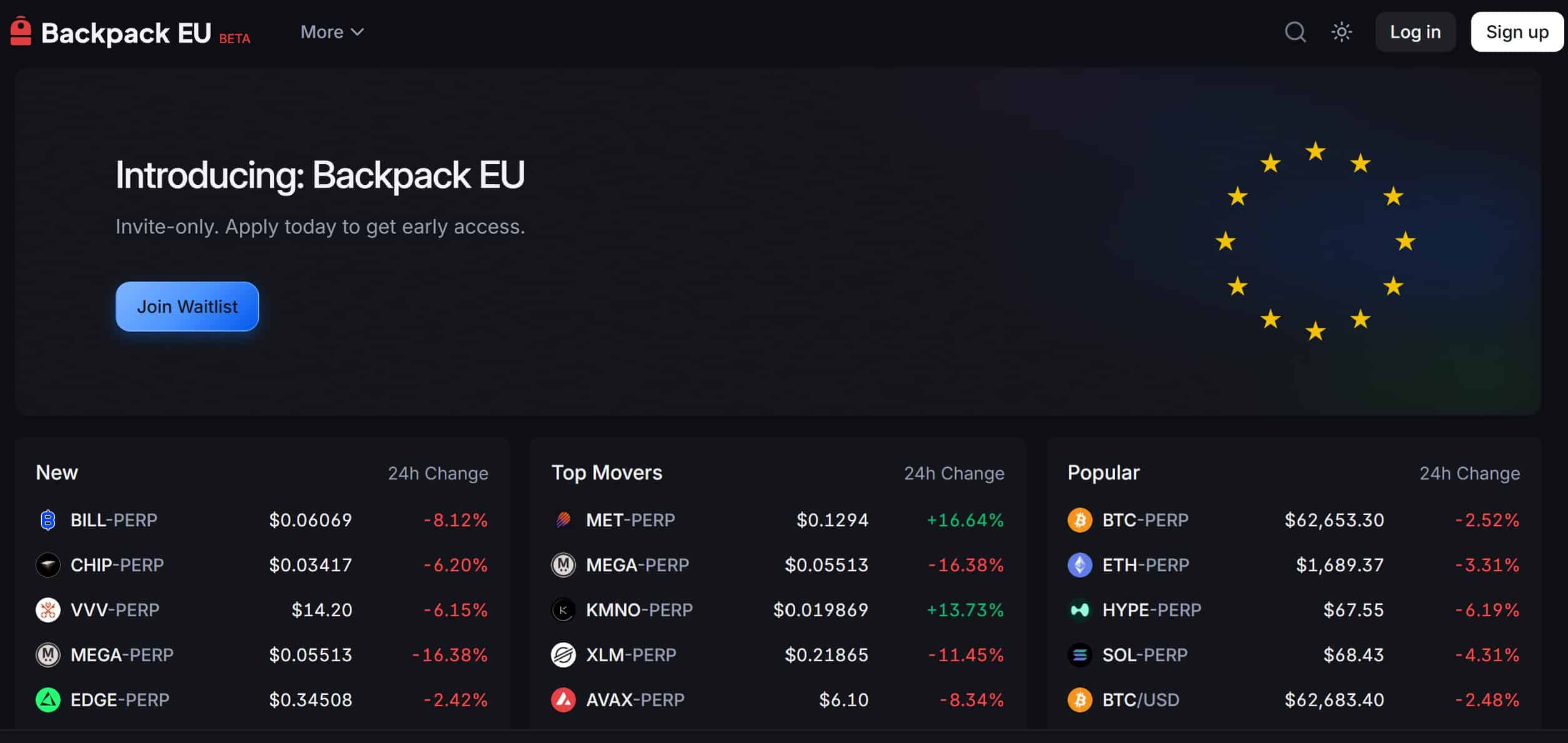 Backpack EU - exchange MiCAR
