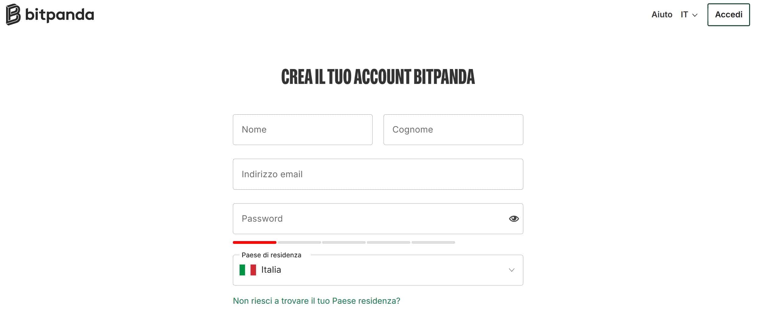 Bitpanda Promo - registrazione