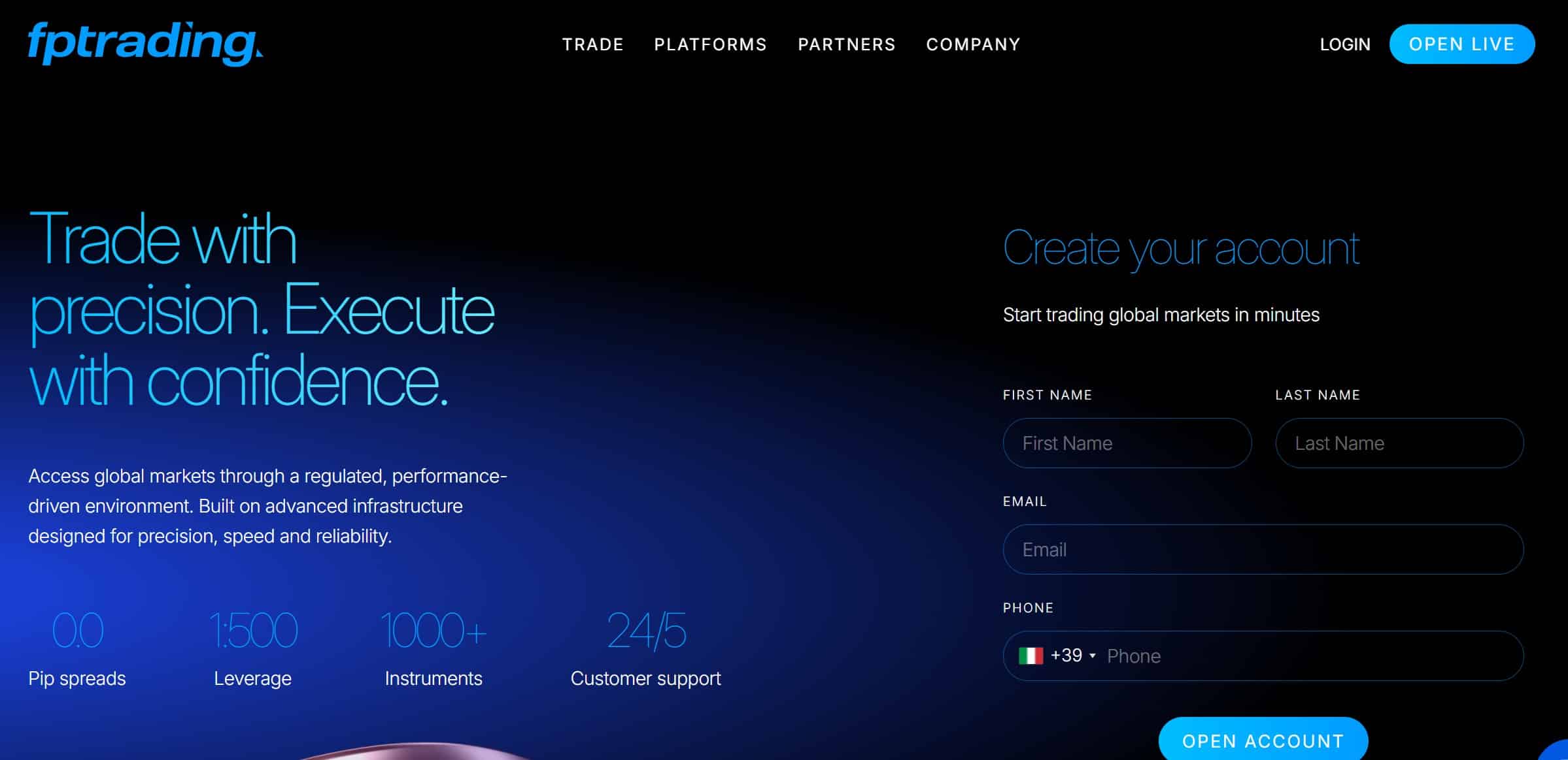 Come aprire un account su FP Trading