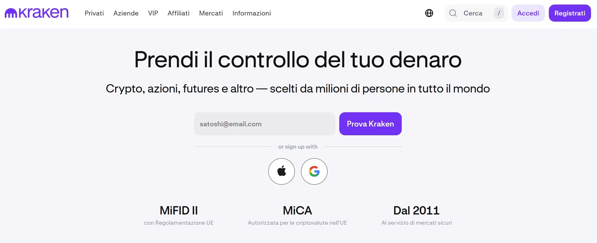 Kraken - exchange MiCAR