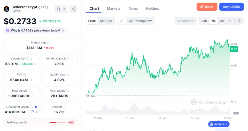CARDS token Collector Crypt