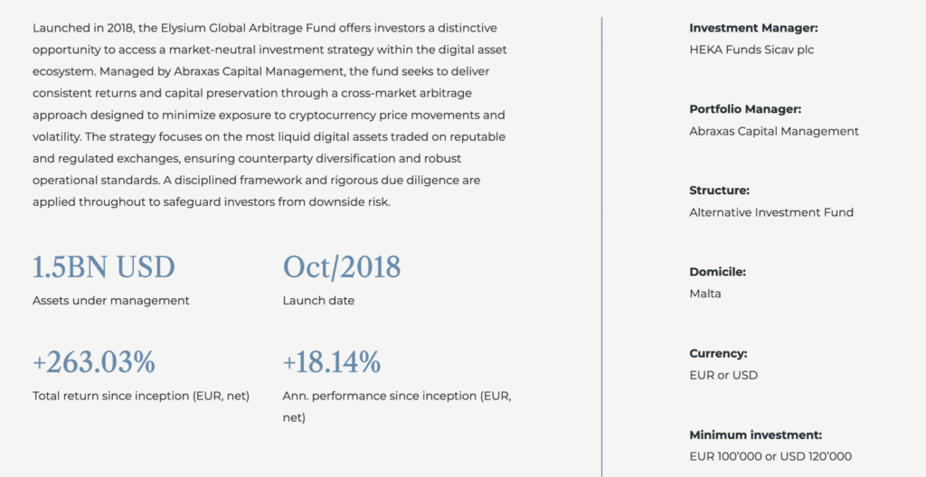 Abraxas Capital fondo arbitraggio