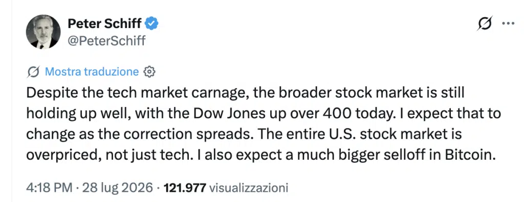 Peter Schiff su X