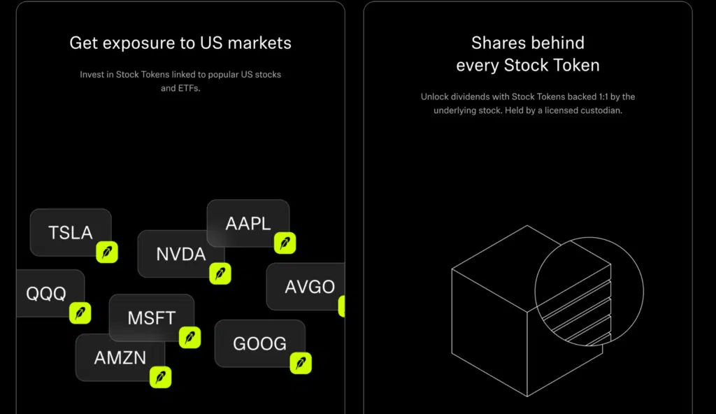 Robinhood stock tokens