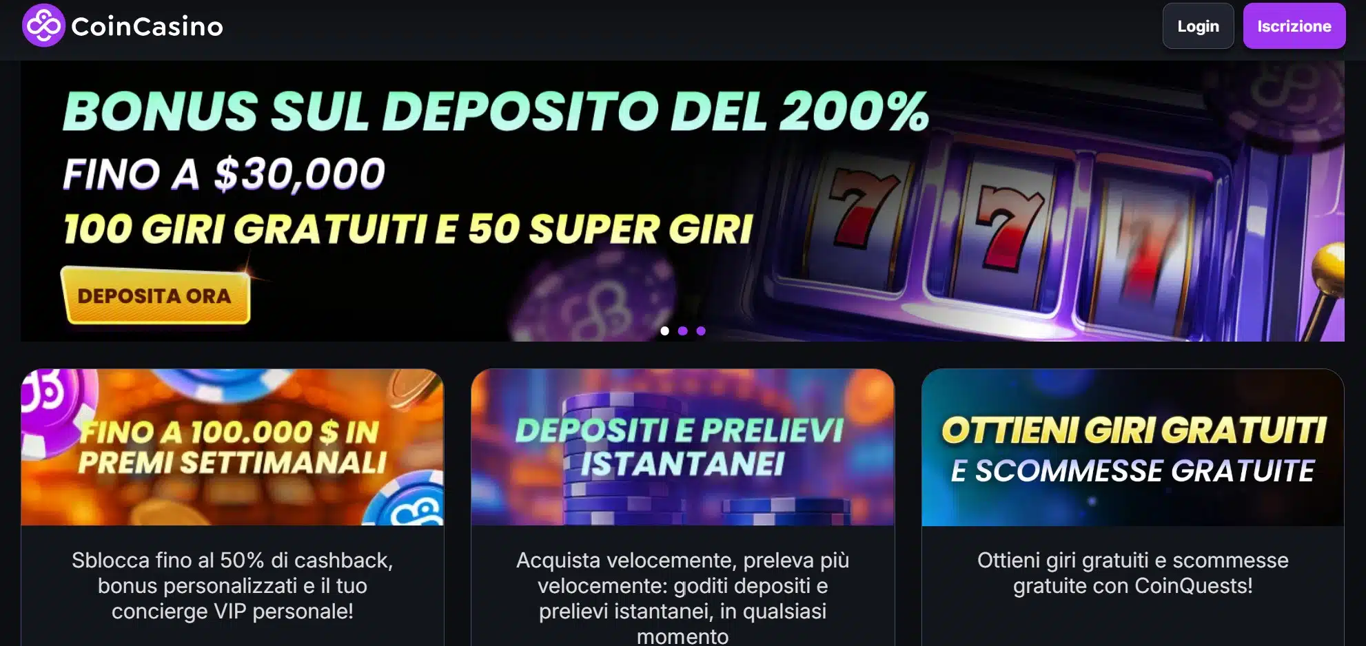 Bonus di CoinCasino
