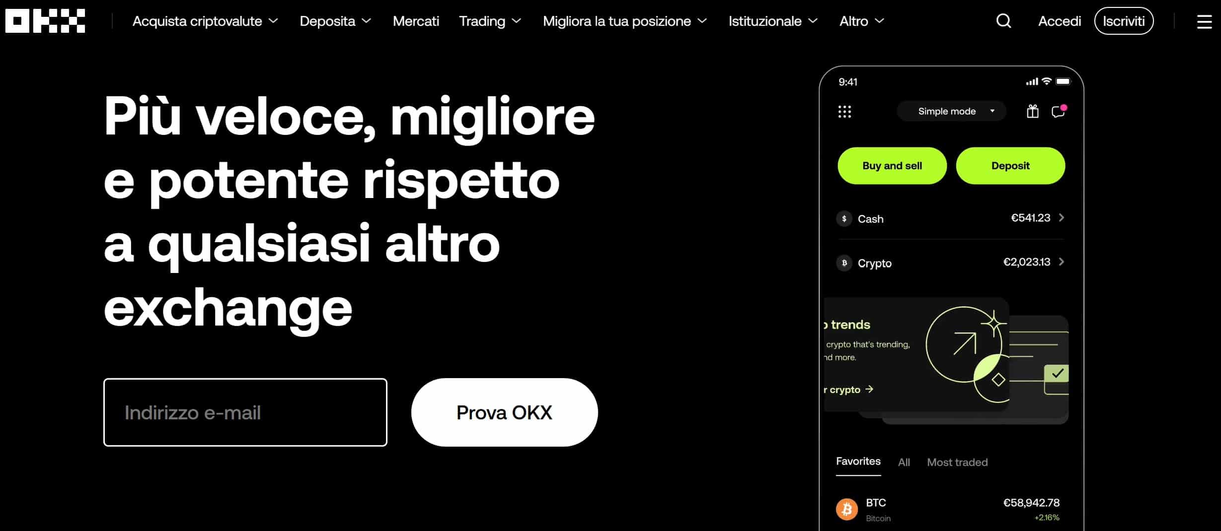 OKX - alternative a Coinbase