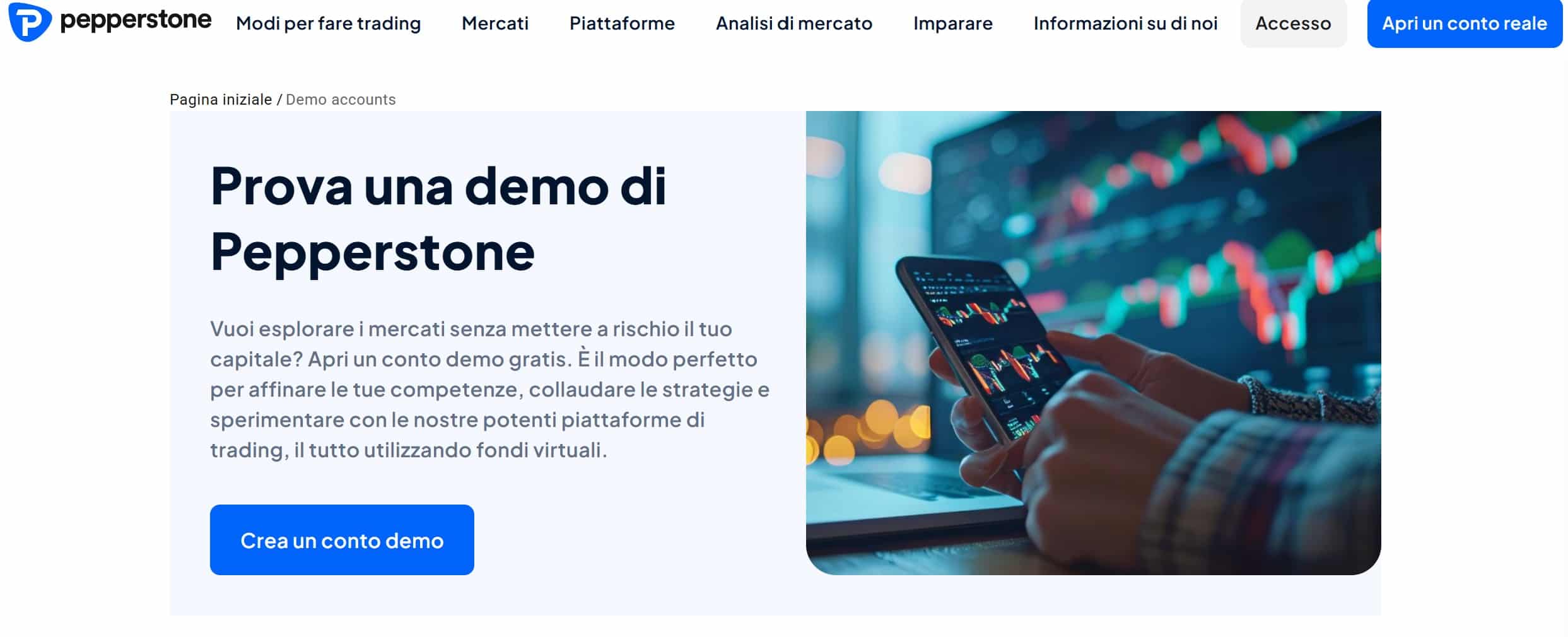Pepperstone - migliori demo trading