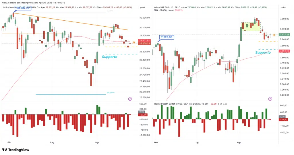 Indice Nasdaq e S&P 500