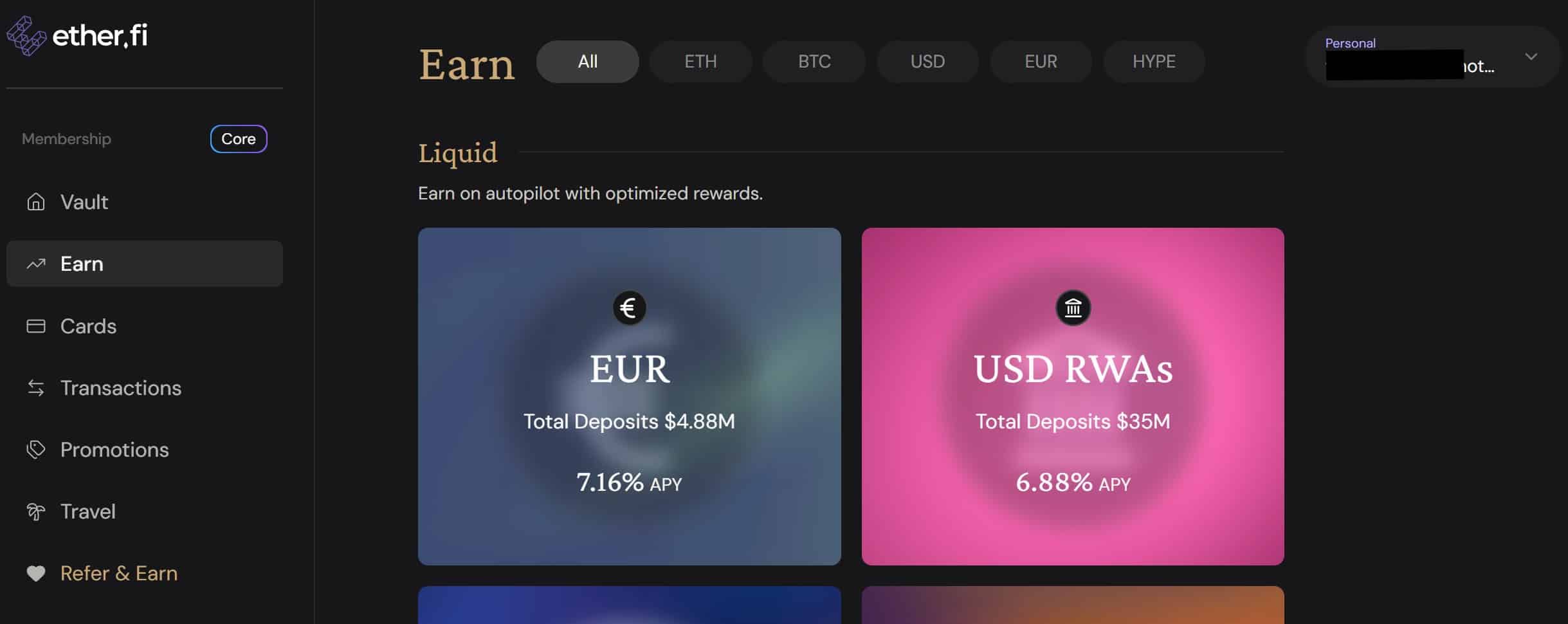 EtherFi Earn