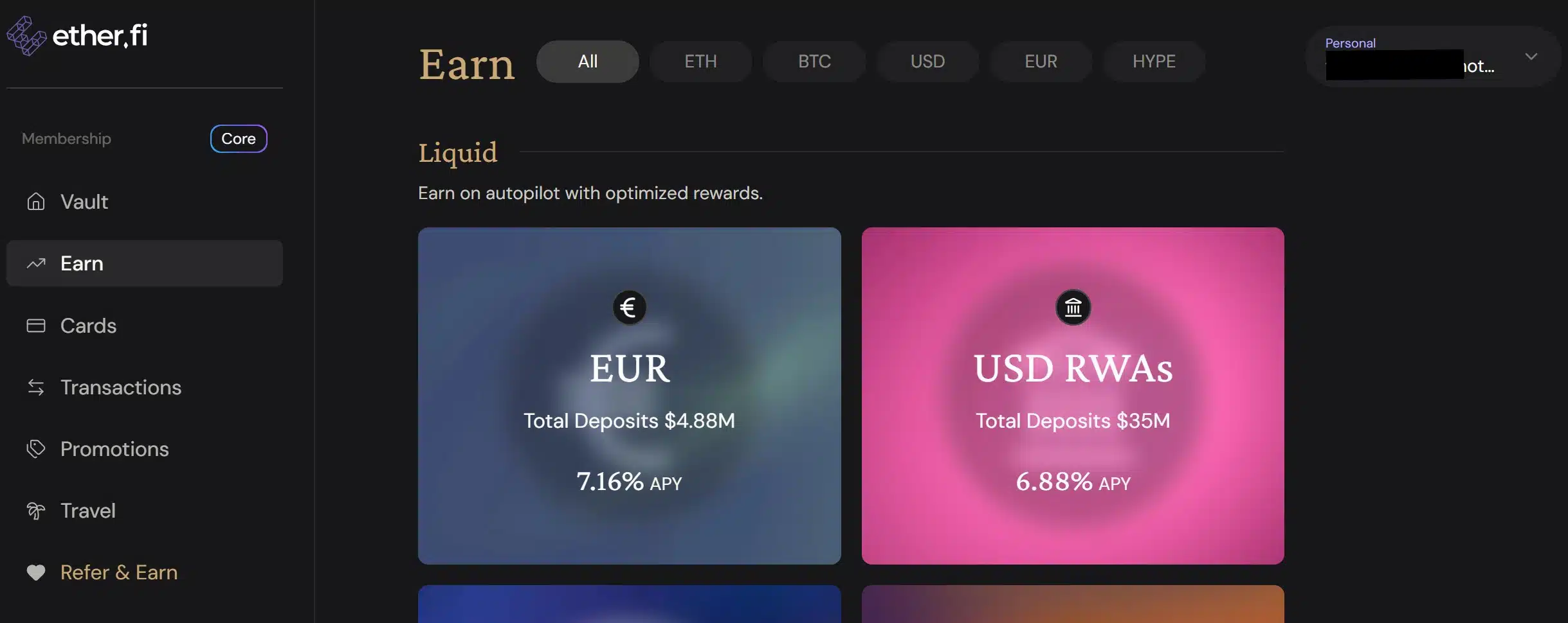 EtherFi Earn