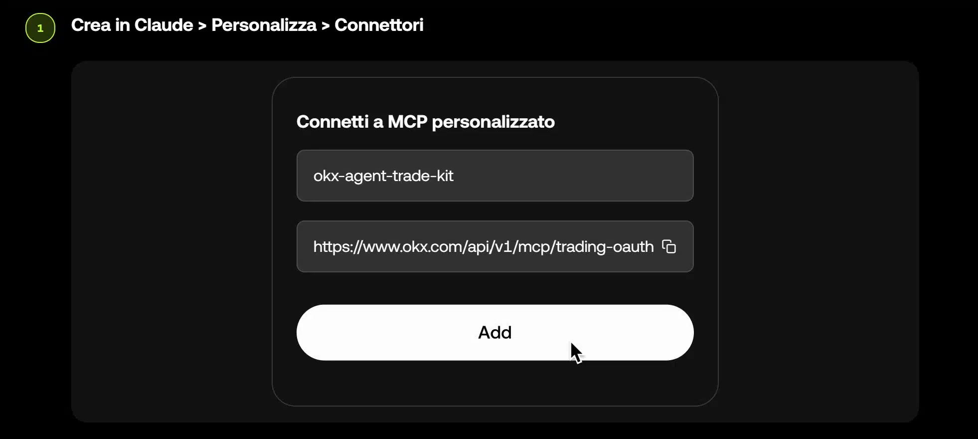 OKX Agent Trade Kit - configurazione Claude