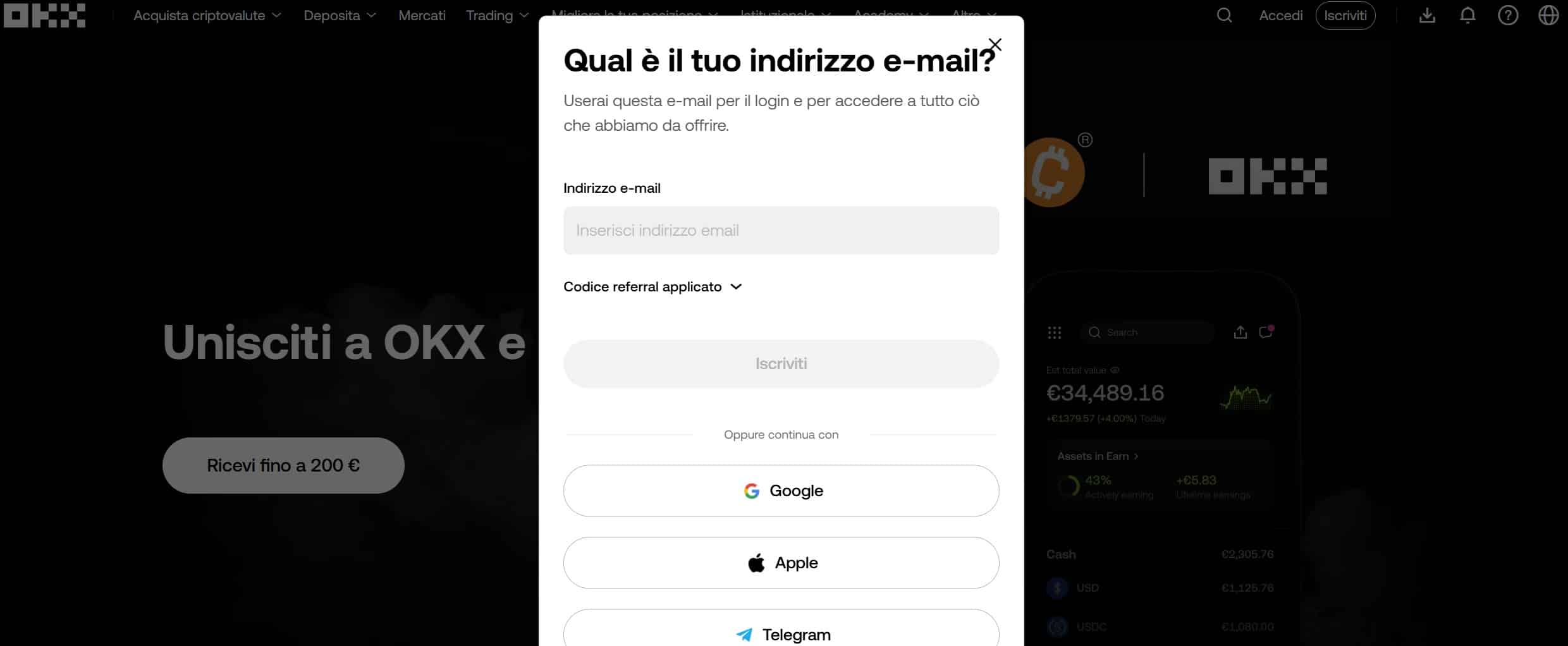 OKX Agent Trade Kit - registrazione
