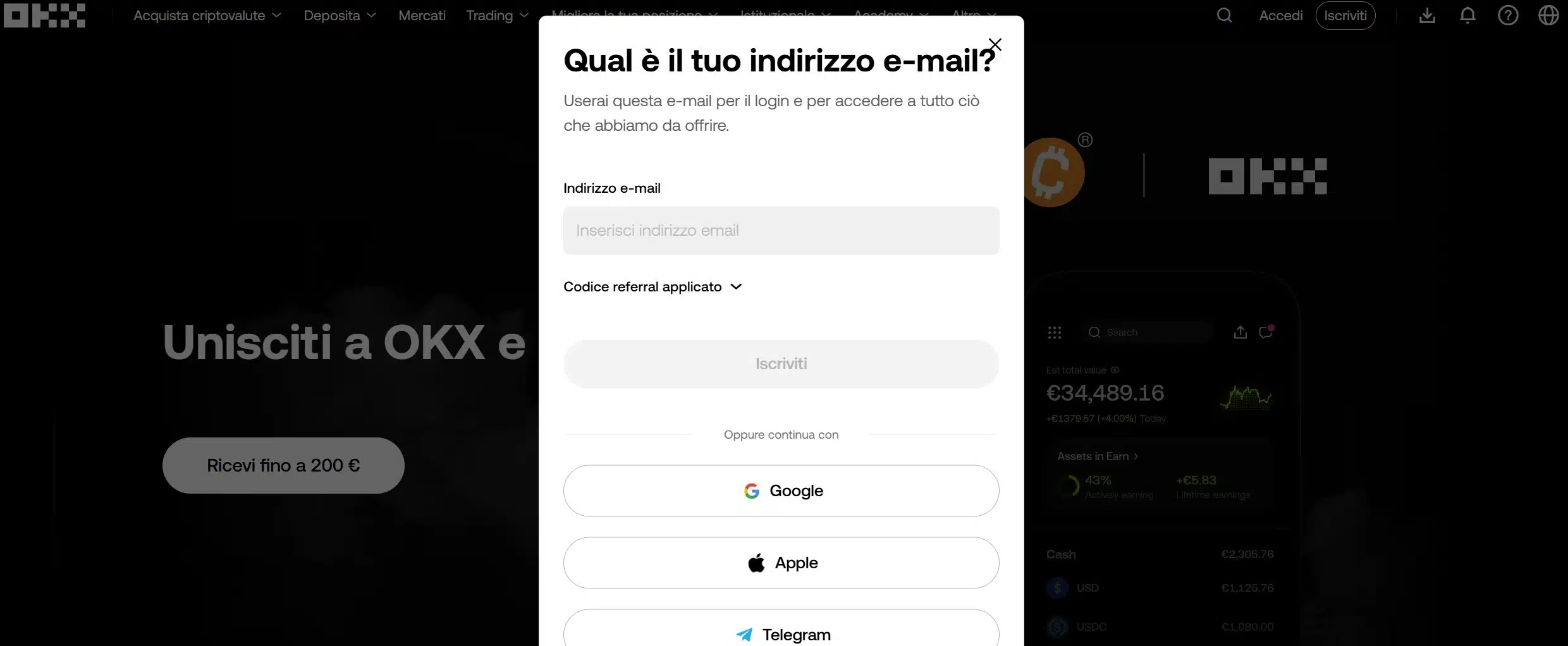 OKX Agent Trade Kit - registrazione