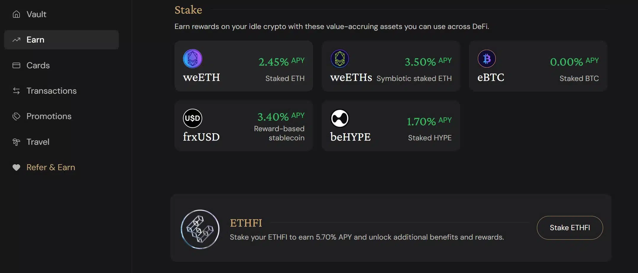 Staking su Ether.fi