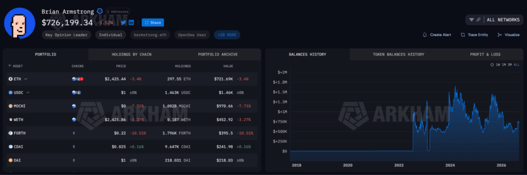 Wallet crypto Brian Armstrong Coinbase