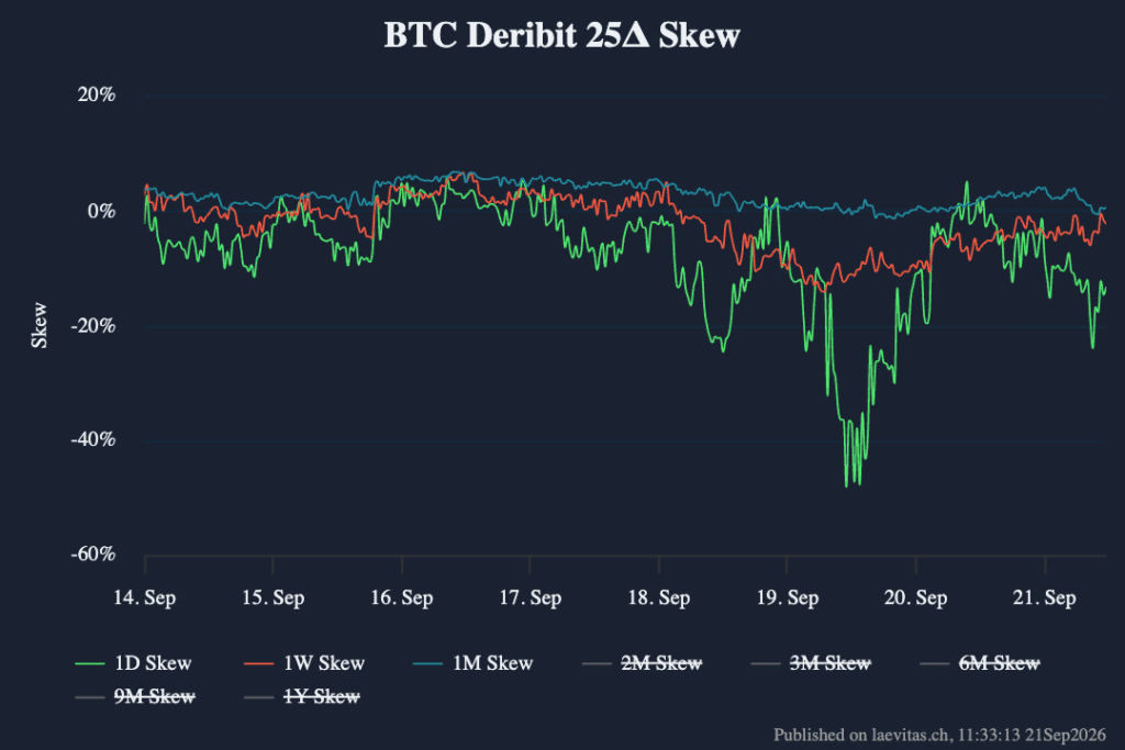 Bitcoin delta skew 25 opzioni Deribit