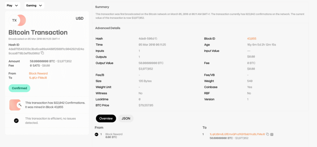 Transazione miner Bitcoin block reward