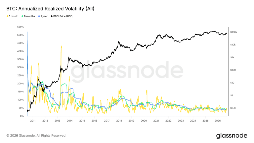 Volatilità realizzata Bitcoin