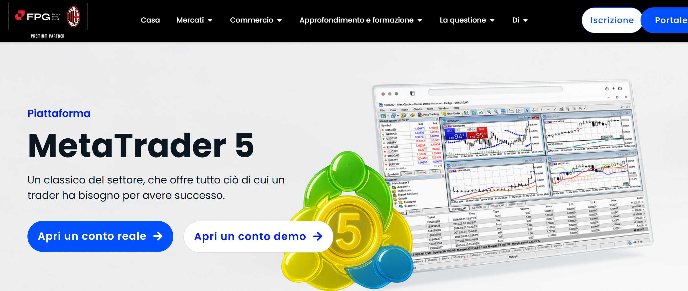 MetaTrader 5 su FPG