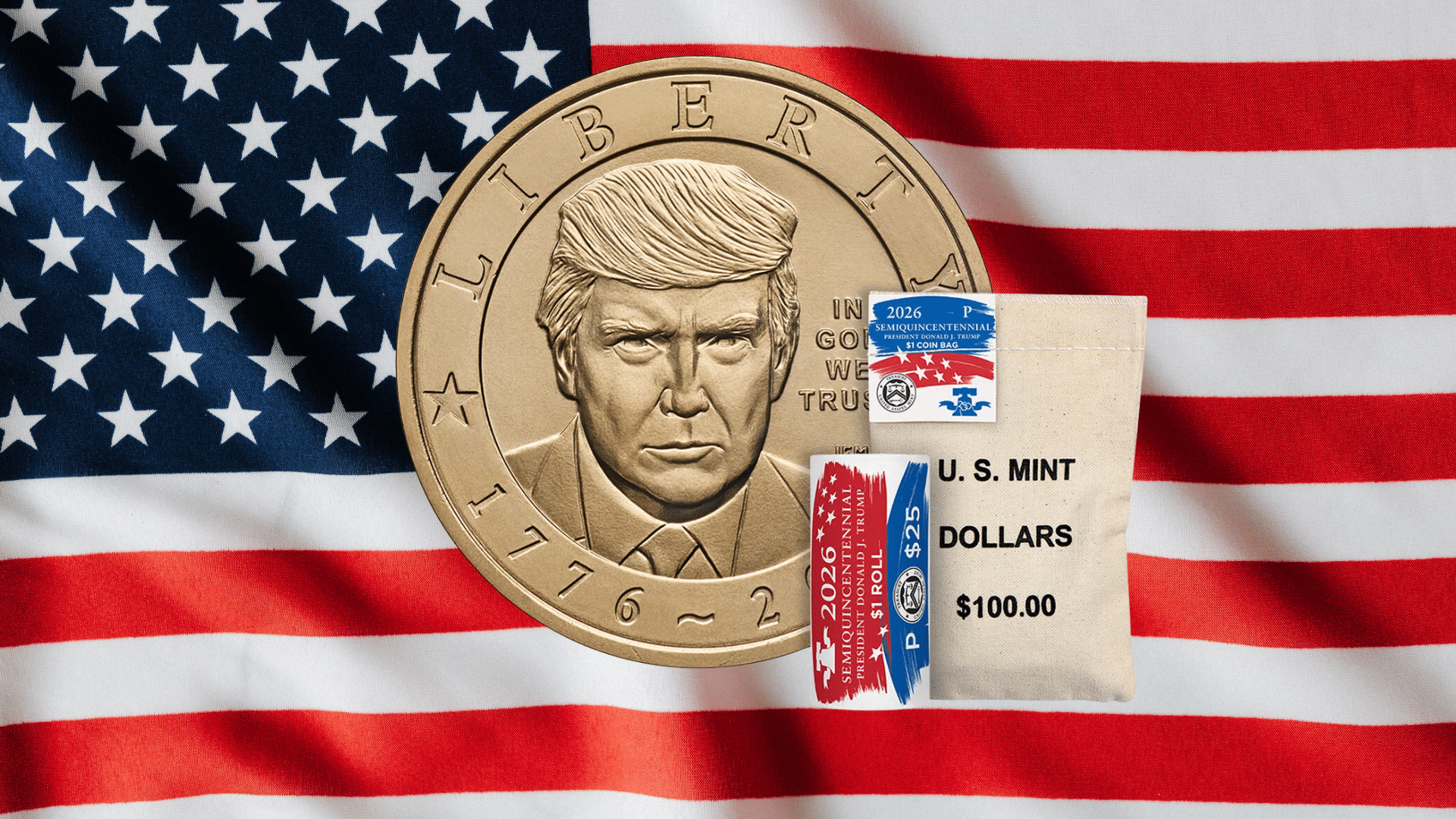 Un dollaro con il volto di Donald Trump. Il presidente USA la spunta per i festeggiamenti dei 250 anni dell'America