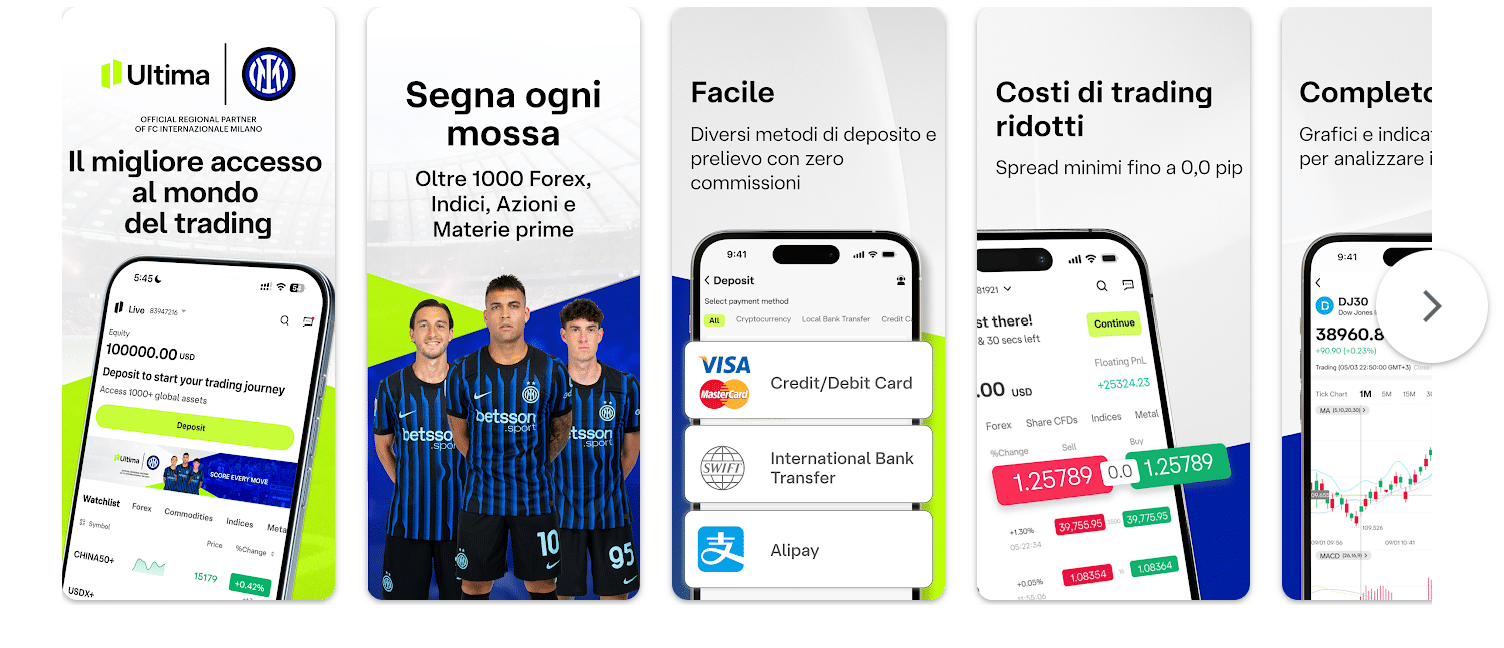 Ultima Markets - migliori app trading crypto