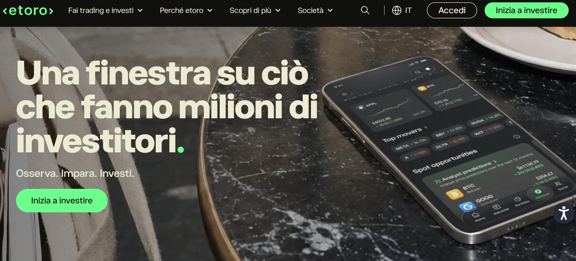 Alternative a Robinhood - eToro
