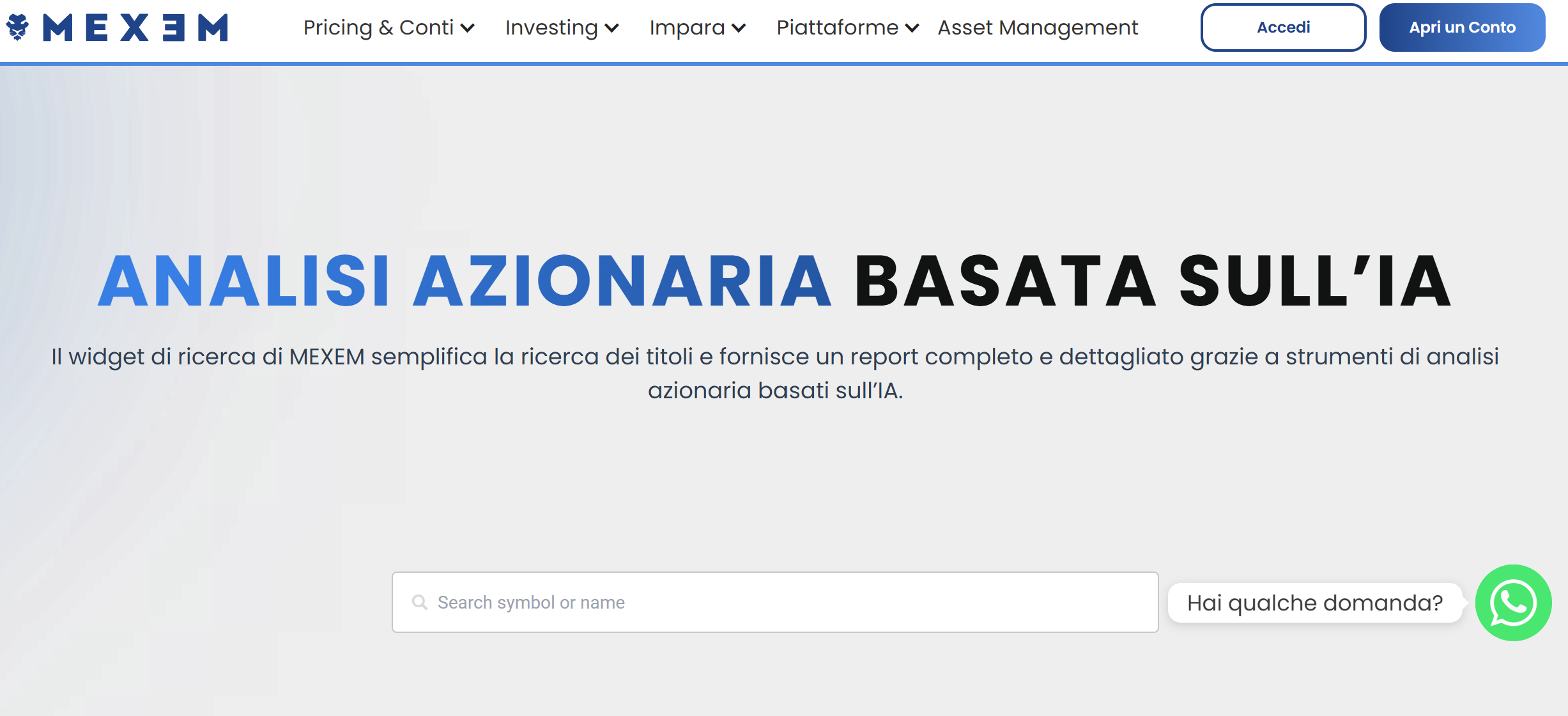 Analisi azionaria AI su MEXEM
