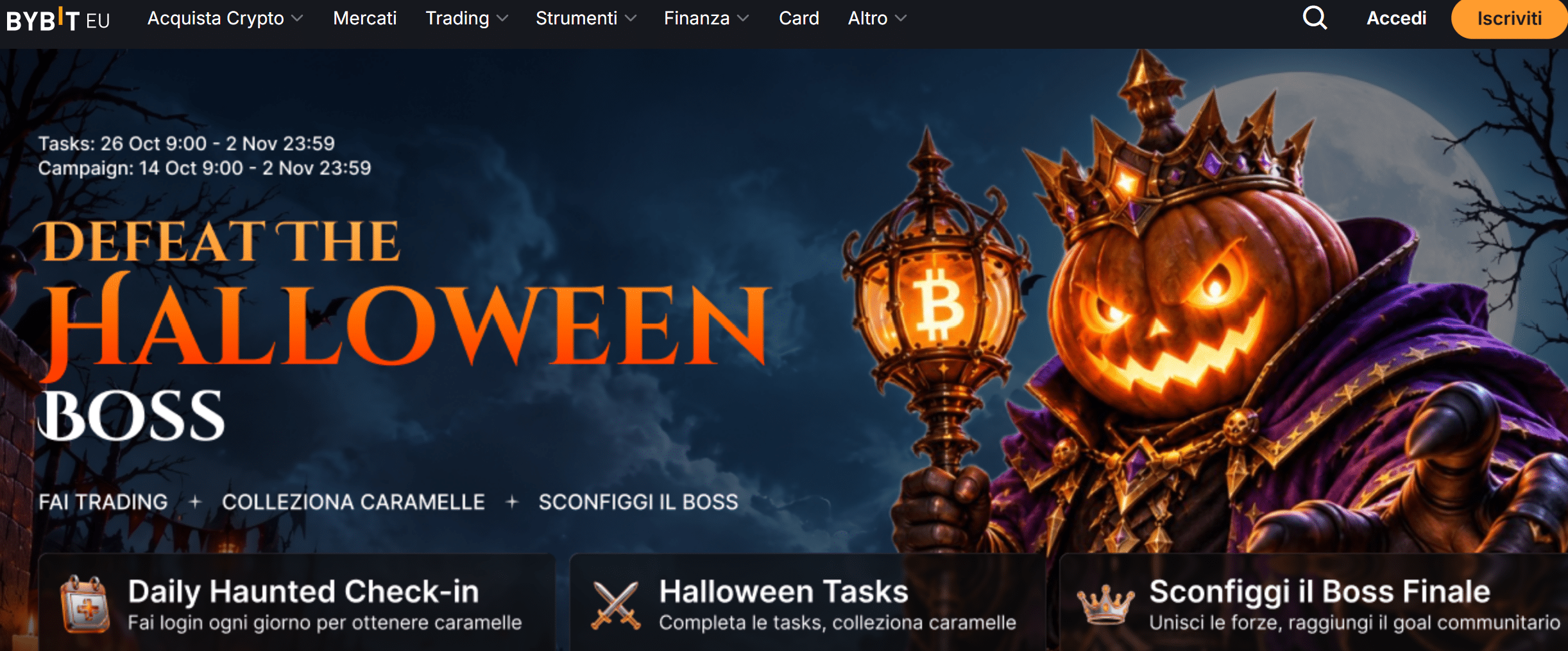 Bybit EU promo Trick or Trade